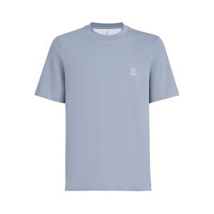 BRUNELLO CUCINELLI Crewneck T-Shirt Men CLEAR BLUE T-Shirts